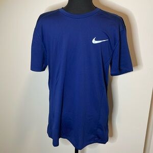 Nike Running T-Shirt Mens Size M Blue Dri-Fit Short Sleeve Pullover Crewneck